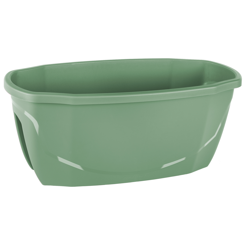 Горщик для квітів на перила Emerald 15,5 л зелений, фото 1