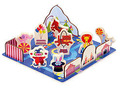 Дитячі дерев'яні пазли Цирк Playtive, 20 шт, від 2-х років, плагін, пазл, гра, головоломка, мозаїка