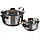Набір каструль A-PLUS 12 предметів (9036), фото 8