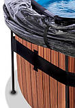 Басейн EXIT круглий з куполом 488х122 см + тепловий насос + пісочний фільтр "дерево", фото 5
