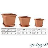 Горщик для квітів з піддоном Hisar 44 л антрацитовий, фото 2