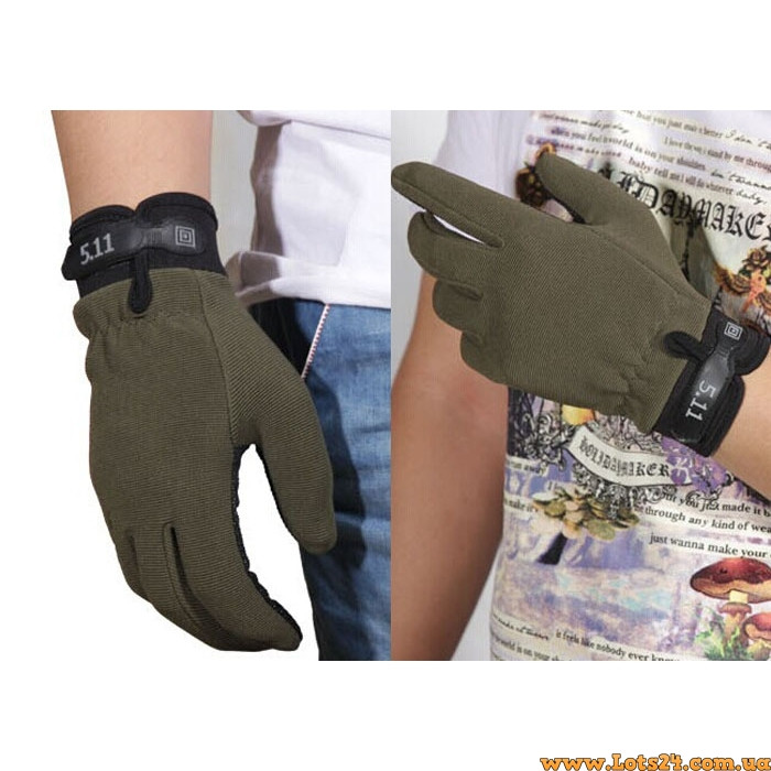 Тактичні стрілкові рукавички 5.11 Олива зелені - фото 4 - id-p528117482