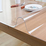 Скатертина м'яке (гнучке, рідке) скло захисна плівка Soft Glass (200х140см х 2.0 мм) Прозора глянсова, фото 4