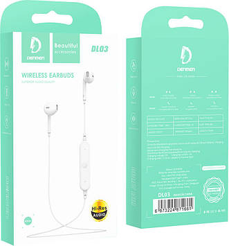 Навушники бездротові Bluetooth DENMEN DL03 Чорні