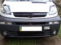 Зимняя накладка (глянцевая) Opel Vivaro 2001-2006 (решетка)