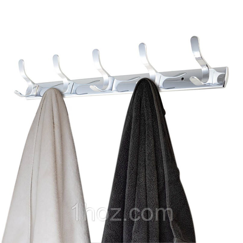 Подвійні гачки Besser на планці 5шт 45.5х5.5х6.5см KM-8215, фото 1