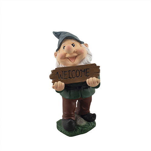 Садова фігура Гном Welcome малий (полістоун) G0124(P), фото 1