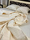 Постільна білизна страйп-сатин Шампань, фото 4