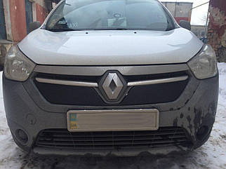 Зимова накладка на решітку радіатора (матова) Renault Dokker/Renault Lodgy 2012- (решітка).