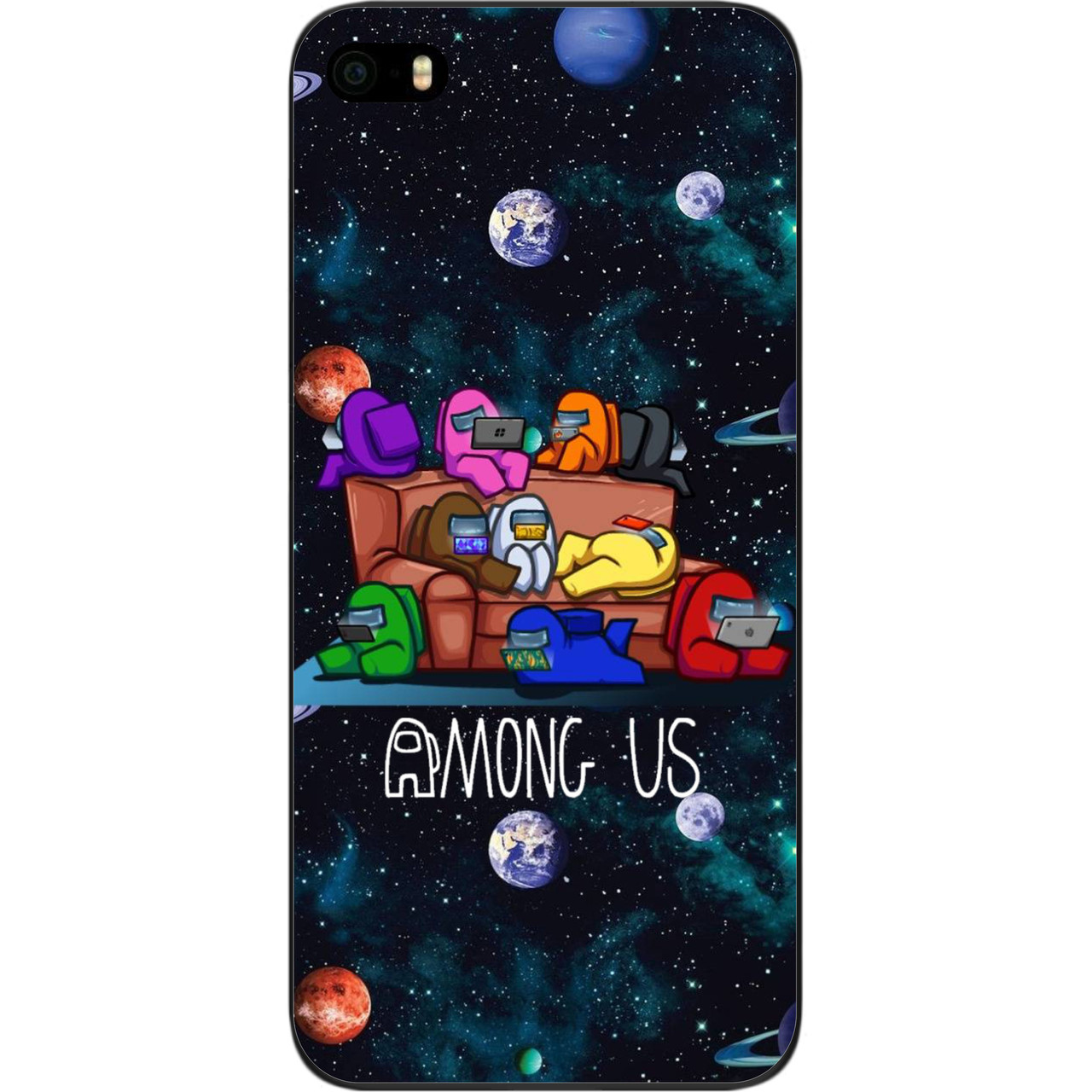 Силіконовий чохол для iPhone SE з картинкою Among us Команда, фото 1
