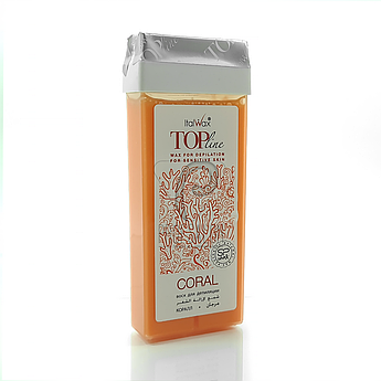 Віск для депіляції в касеті з роликом ItalWax TOP LINE Корал (Coral) 100 мл