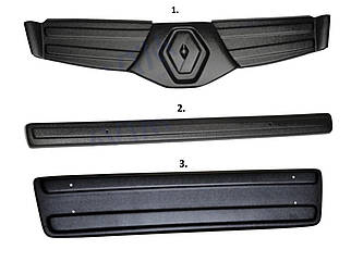 Зимові заглушки решіток радіатора та бампера Renault Trafic 2006-2013 (ВСЕ 3 шт.) Накладки на решітку