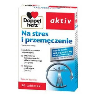 Doppelherz Aktiv na stres i przemecezenie, магній, меліса, лаванда, вітаміни 30 таблеток