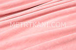 Однотонний велюр хб рожево-пудрового кольору, фото 4