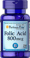 Фолієва кислота Puritan's Pride — Folic Acid 800 мкг (250 таблеток)