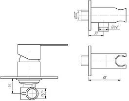 Змішувач гігієнічний TOPAZ BARTS TB-G 07735-H36, фото 3