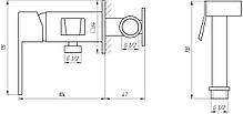 Змішувач гігієнічний TOPAZ LEXI TL 21106-H57-BL, фото 3