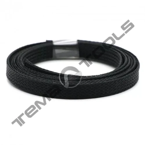 Обплетення для дроту PET-014 8-20 мм (100 м уп.) чорна зміїна шкіра з поліестеру. Кабельне обплетення