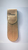Чехол на 2 пинцета для наращивания ресниц с магнитной кнопкой Vivienne золотой