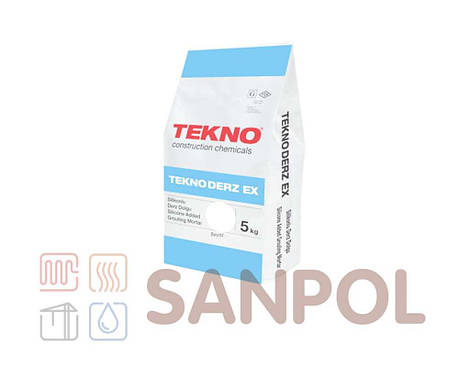Затирка для швів (фуга для плитки) Teknoderz EX 5 кг. Біла, фото 1