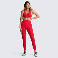 Женский спортивный костюм для фитнеса красный размер S
