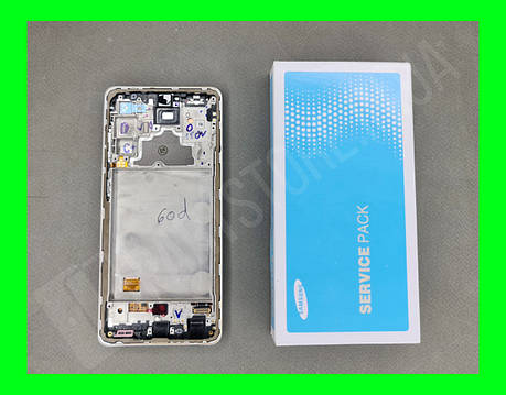 Дисплей Samsung A725 White A72 2021 (GH82-25460D) сервісний оригінал у зборі з рамкою, фото 2