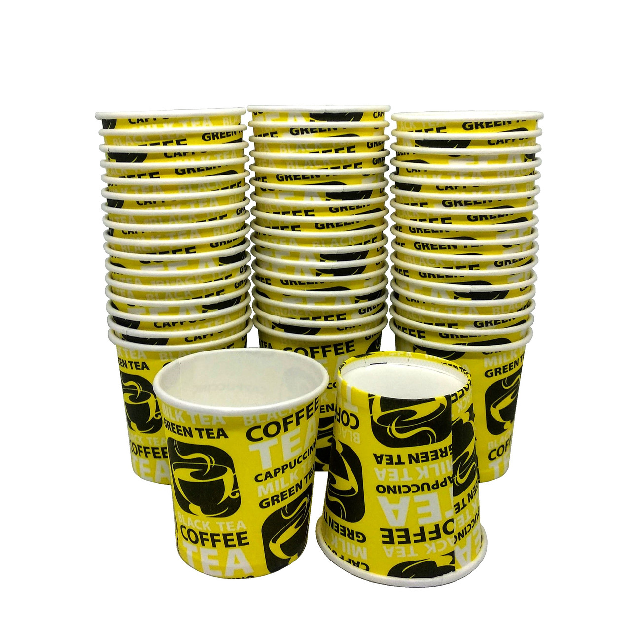 Одноразові паперові склянки 110 мл з малюнком 50 шт