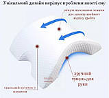 Подушка - тунель для шиї MEMORY FOAM PILOW Ортопедичний з ефектом пам'яті Гіпоаллергенна Дишая Тунель, фото 6