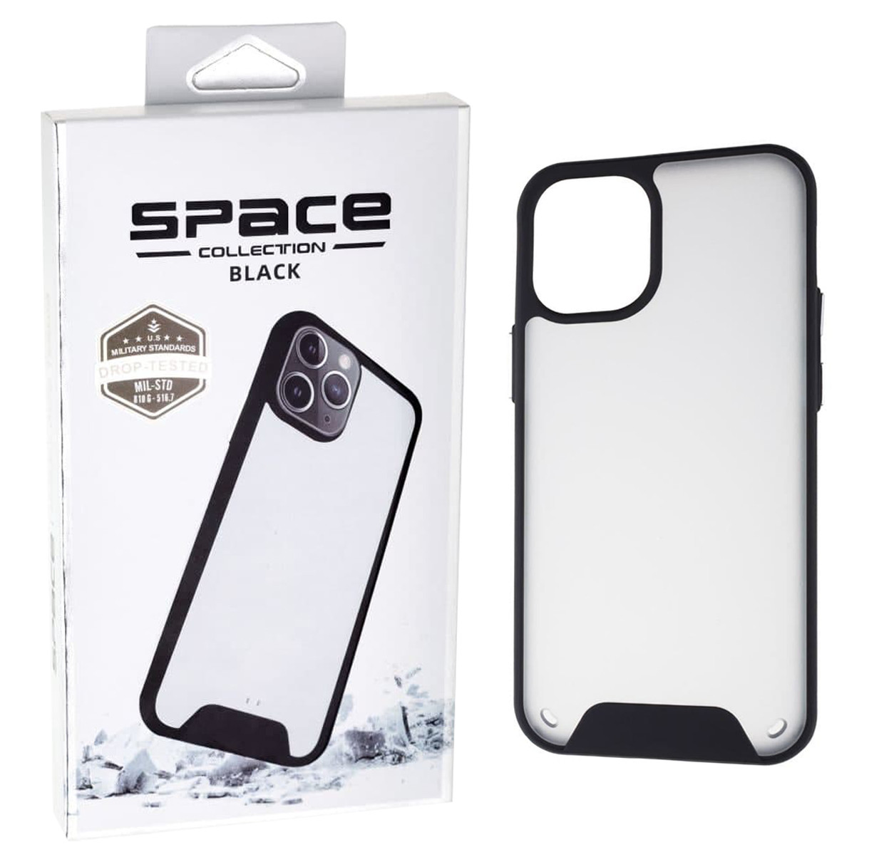 Чохол Прозорий Space Black для iPhone 12 Pro Чорний
