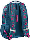 Яскравий молодіжний рюкзак на 3 відділення 25L Paso Barbie Flowers BAI-2808 синій, фото 3