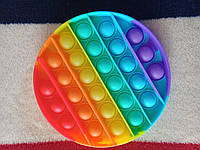 "Pop It" - Дитяча іграшка антистрес - Поп Іт - круг радуга, кольоровий круг