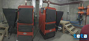 Котел пеллетный трехходовой Emtas EK3G-OA/S - 180 (210 кВт) с автоподжигом и бункером 1