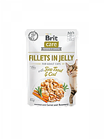 Влажный корм Brit Care Cat Pouch Trout & Cod in Jelly филе в желе треска и форель 85 г