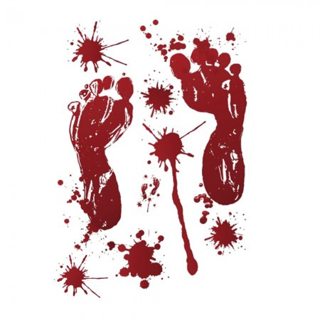 Декор наклейка на Хелловін "Ноги", Наклейка "Кровавые ноги" на хэллоуин, фото 1