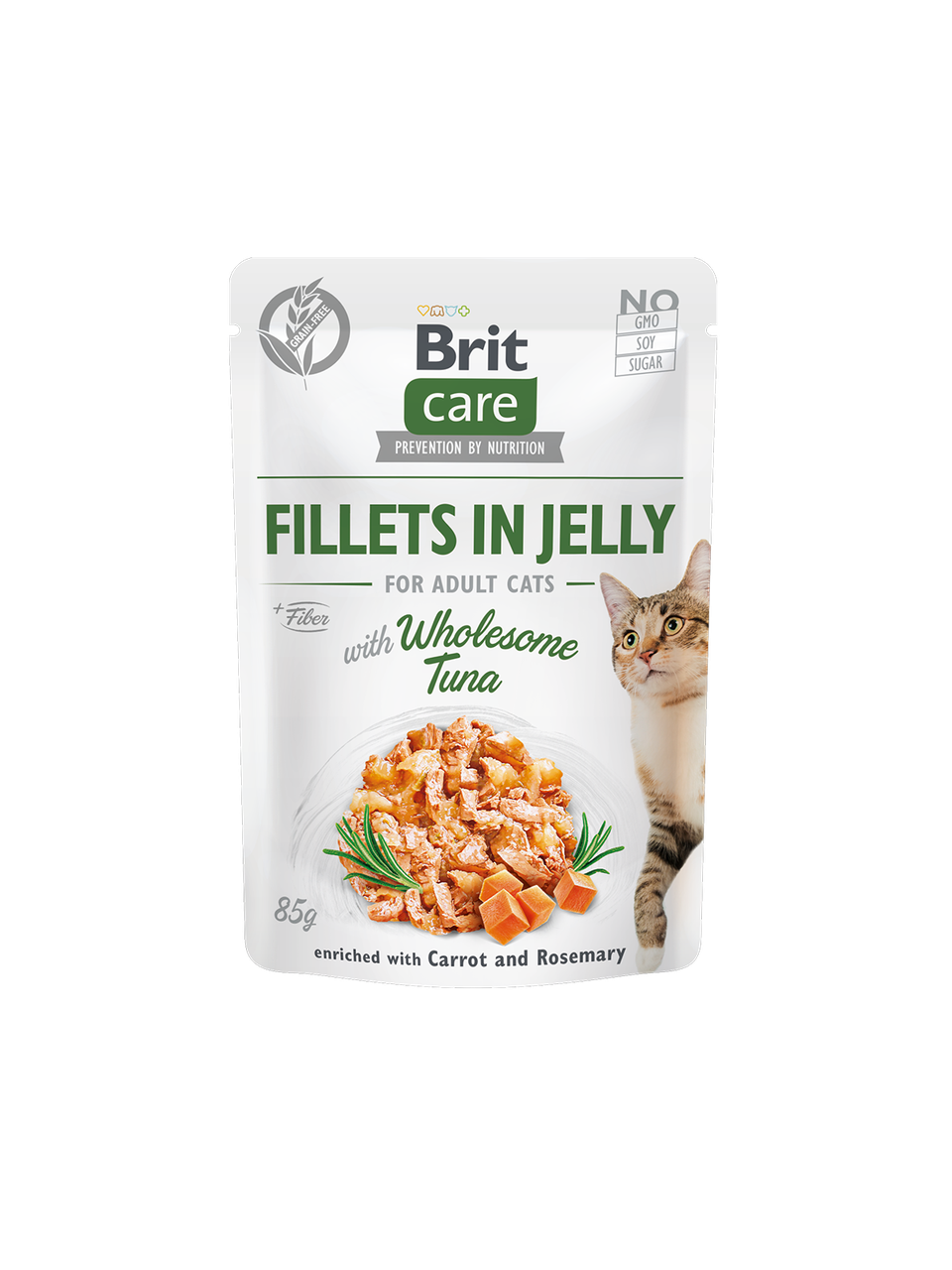 Вологий корм Brit Care Cat Pouch Wholesome Tuna in Jelly філе в желе з тунцем 85 г