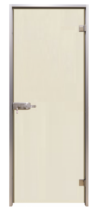 Скляна двері міжкімнатні Tesli Terra White Sateen 680х2015 мм загартоване скло не прозора