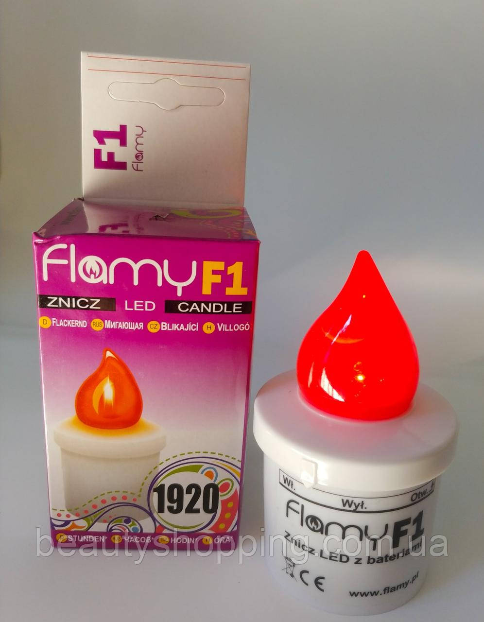 Світлодіодна лампадка вкладка LED з ефектом вогню з батарейкою Flamy F1 Польща