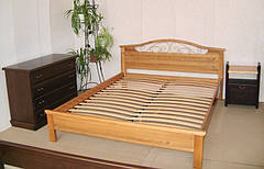 Ліжко двоспальне з масиву натурального дерева "Фантазія — 2" від виробника, фото 2