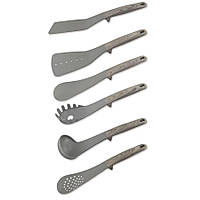 Кухонний набір (2 лопатки, ложка, ложка для спагетти, ополоник, шумовка) пластик Maestro