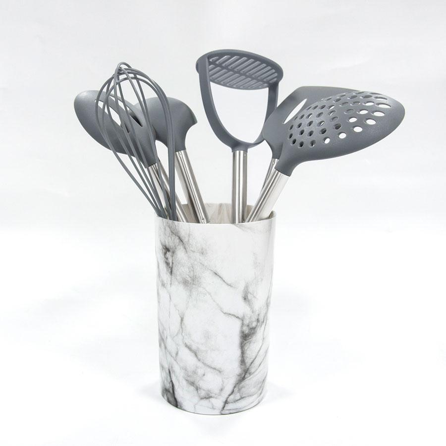 Кухонний набір (соусник, шумівка, вінчик, лопатка, картоплям'ялка, половник, підставка) Maestro