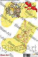 Заготівка для вишивання новорічного чобітка 702