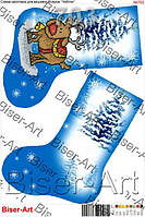 Заготівка для вишивання новорічного чобітка 703