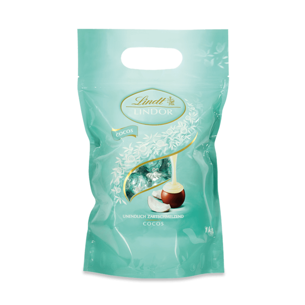 Шоколадні цукерки Lindt Lindor Coconut з кокосом, 1 кг.