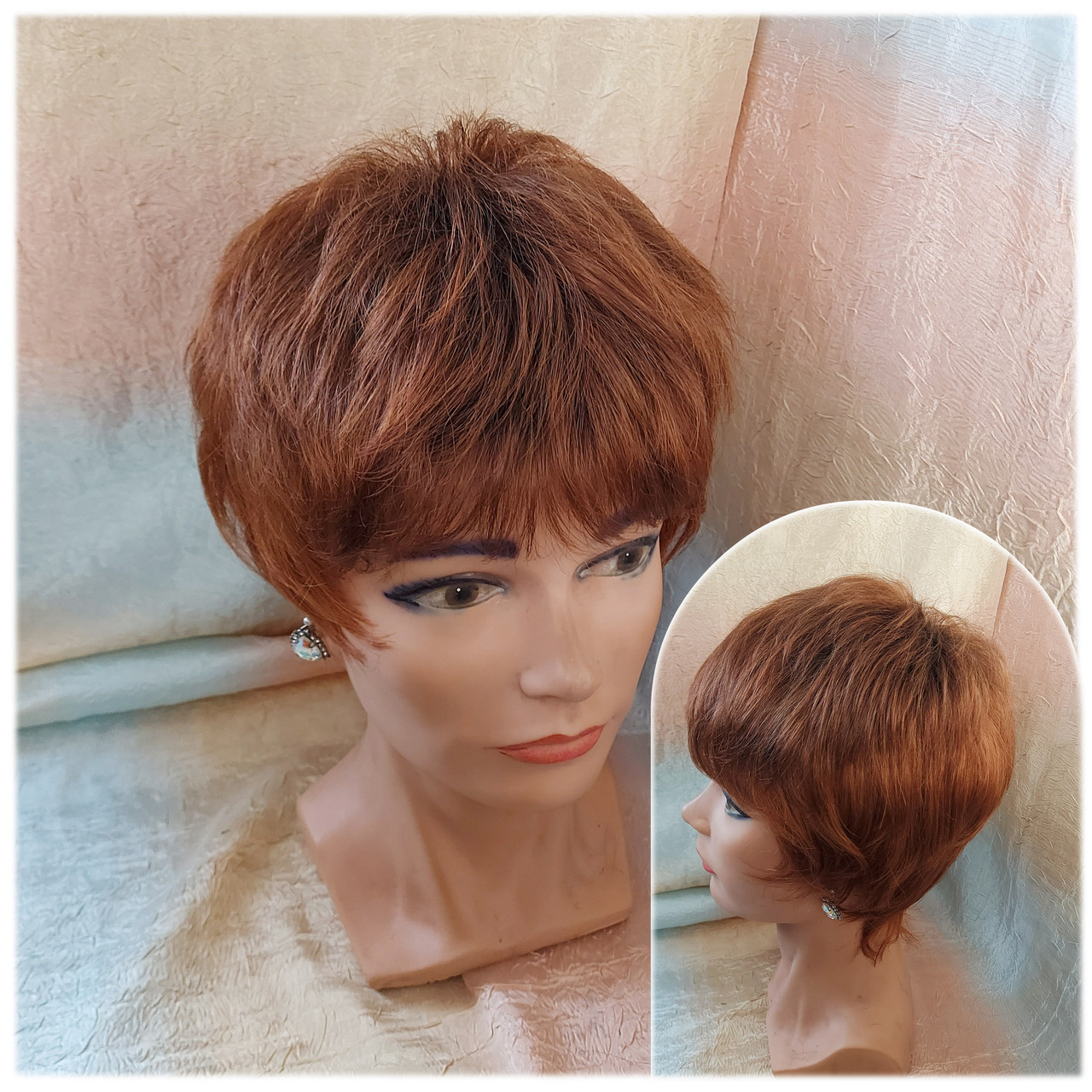 Перука коротка з канекалону під хлопчика мідний омбре 1777-984YS1B, фото 1