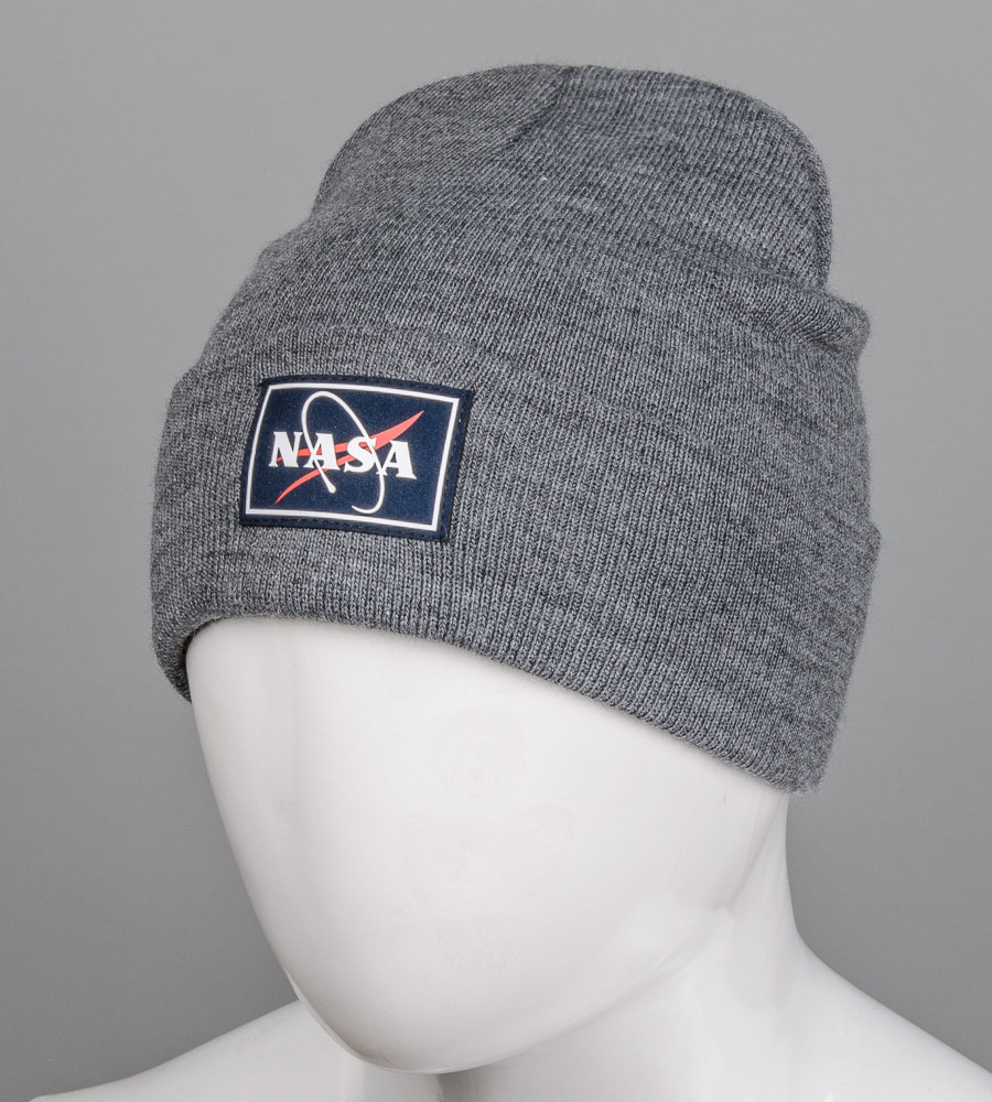 Шапка молодіжна "Ріжки" NASA (m20), Сірий