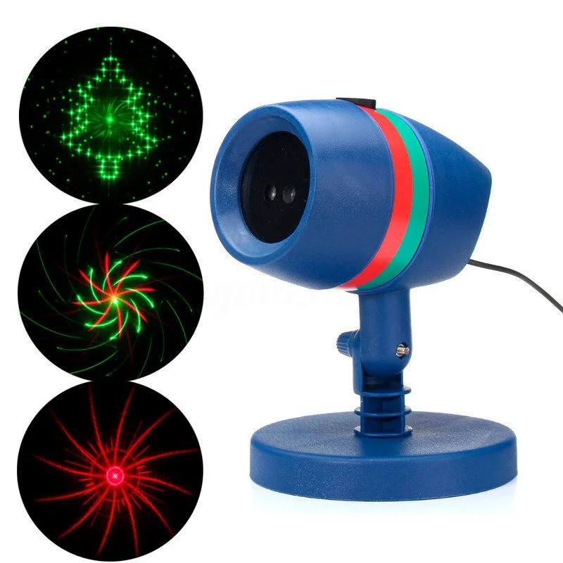 Вуличний проєктор зірок Star Shower Laser Light зелений і червоний візерунок, фото 1