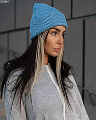 Жіноча шапка Staff blue basic синій SS0560