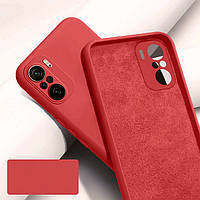 Силіконовий чохол із мікрофіброю для Xiaomi Redmi Note 10  ⁇  10S червоний тонкий матовий