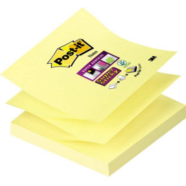 Стикери Z-подібні 3M Post-it Super Sticky, 76x76 мм, 90 аркушів