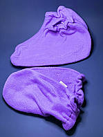 Рукавиці і шкарпетки флісові багаторазові для парафінотерапії бузкові